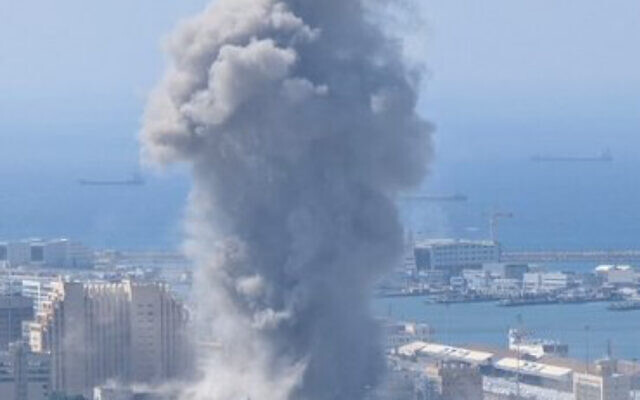Destruction in Haifa after Iranian missile strike. Credit: @Israel/X