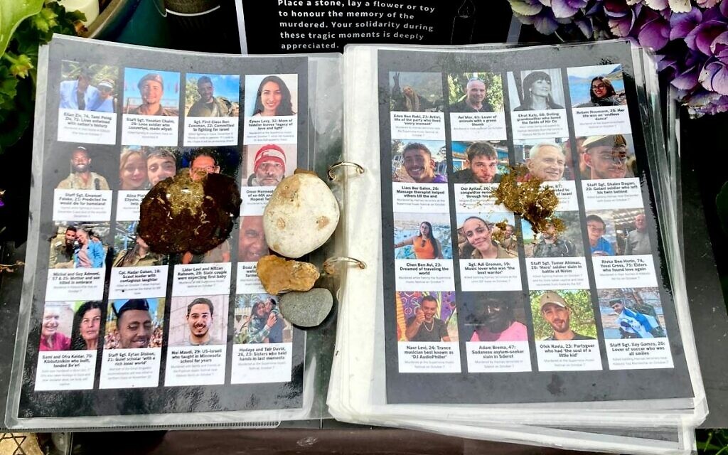 Faeces desecrating Brighton and Hove memorial to victims of October 7 2023 Hamas massacre.