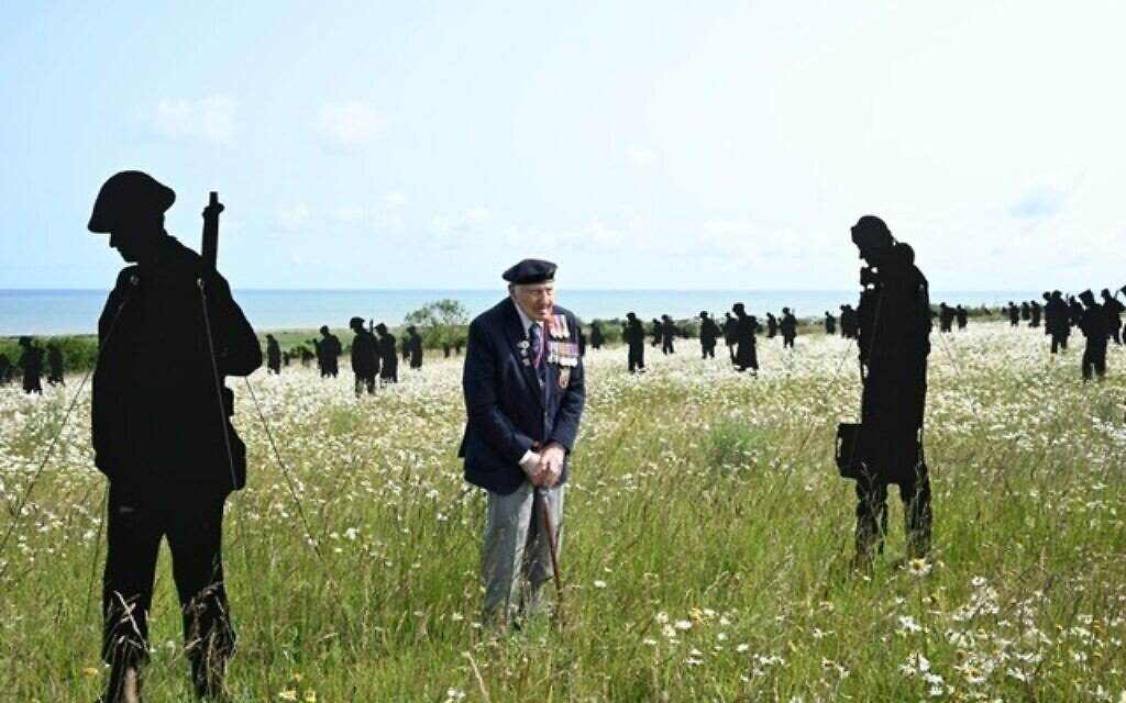 Mervyn Kersh, 100-year old D-Day veteran, at Normandy, June 2025.