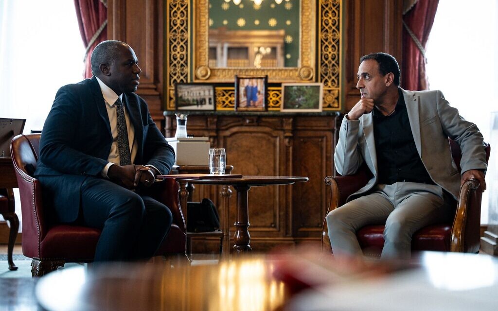 David Lammy meets Eli Sharbi in his Westminster office