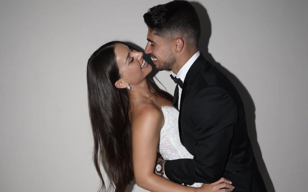 Manor Solomon married Dana Voshina in Tel Aviv on 12 June. Photo: @danavoshina13/Instagram