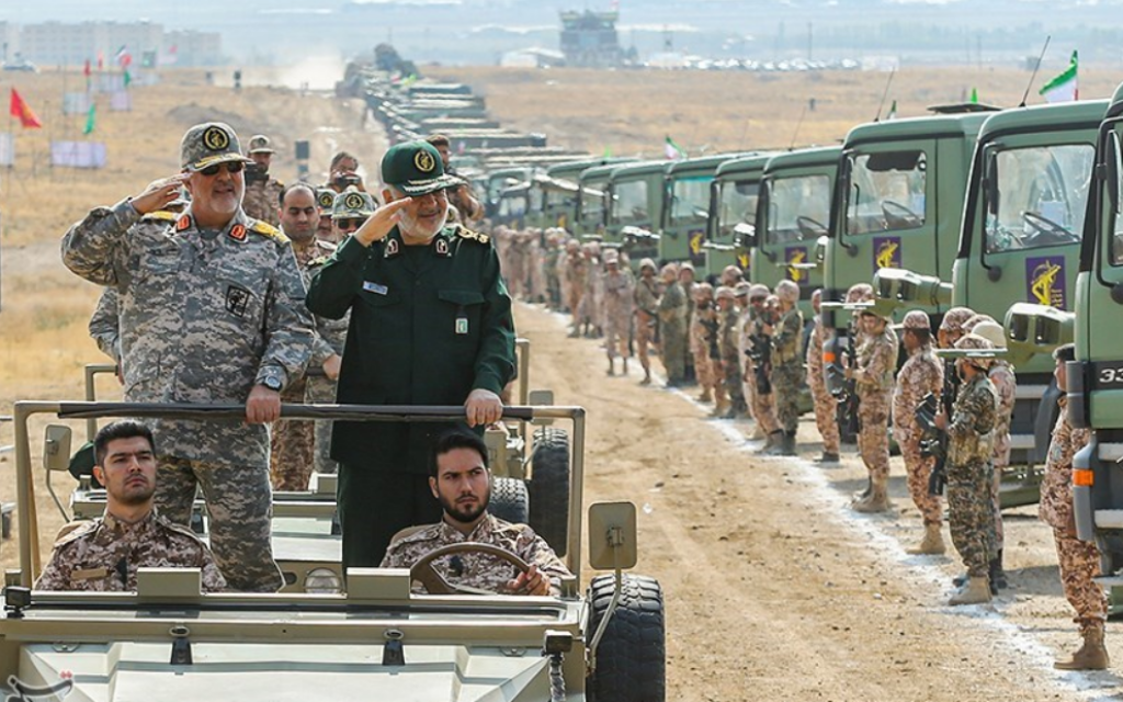 Major General Hossein Salami, Commander in Chief of the Islamic Revolutionary Guard Corps, reviews IRGC troops in 2022. Salami was eliminated by Israel in 2025. (Photo: Creative Commons/Tasnim News Agency/Hossein Zohrevand)