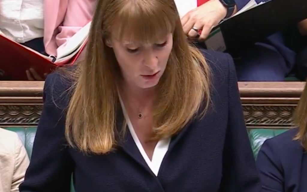 Angela Rayner takes PMQs
