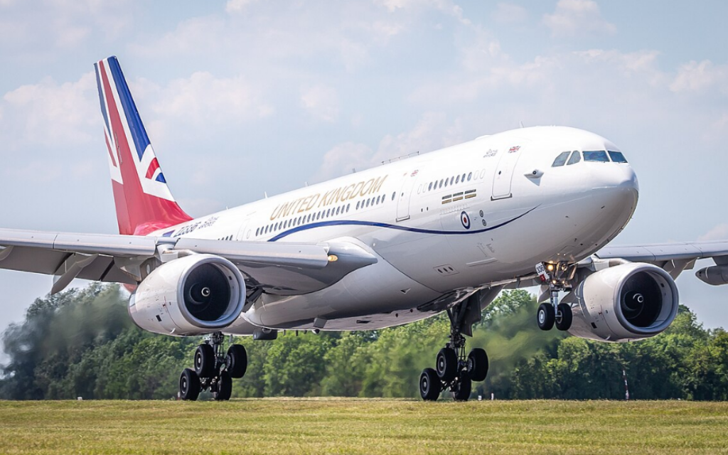 An RAF Voyager aircraft, of the sort believed to have been targeted by Palestine Action, landing at RAF Brize Norton in 2020 (Creative Commons: Sgt 'Matty' Matthews RAF/© MoD Crown Copyright 2020)