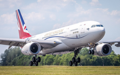 An RAF Voyager aircraft, of the sort believed to have been targeted by Palestine Action, landing at RAF Brize Norton in 2020 (Creative Commons: Sgt 'Matty' Matthews RAF/© MoD Crown Copyright 2020)