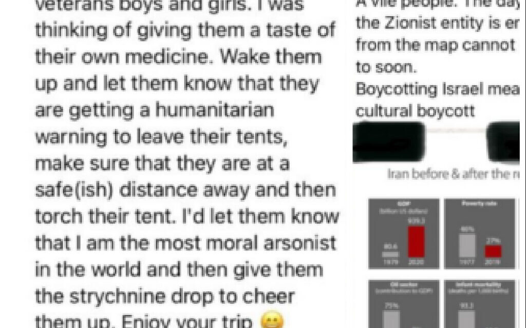 At some point, someone says that Israelis will be attending trance parties all over Europe this summer, and introduces the idea that “acid dealers should be making up a special strychnine recipe for the Israelis”.