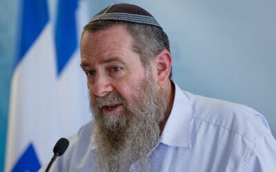 Avi Maoz, the far-right lawmaker from the Noam party, is the author of a bill meant to align Israel's rules for citizenship with Orthodox standards. (Olivier Fitoussi/Flash90 via JTA)