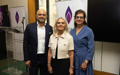 Sir Sajid Javid, Laura Marks CBE and Olivia Marks-Woldman OBE at the HMDT reception in Parliament. Photo Credit: Sam Churchill Sir Sajid Javid, Laura Marks CBE and Olivia Marks-Woldman OBE at the HMDT reception in Parliament. Photo Credit: Sam Churchill