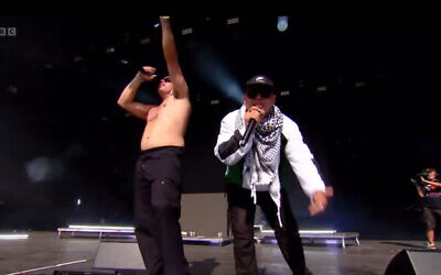 Kneecap's performance at the Glastonbury Festival