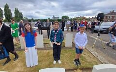 Magen-Dovid-poppy-markers-were-laid-by-cadets-and-students-at-the-Commonwealth-War-Graves-Plot-with-AJEX JMA