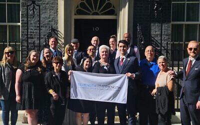 Members of Strength to Strength’s international delegation of terror survivors outside 10 Downing Street during their visit to London for the 20th anniversary of the 7/7 bombings.
Courtesy: Strength to Strength