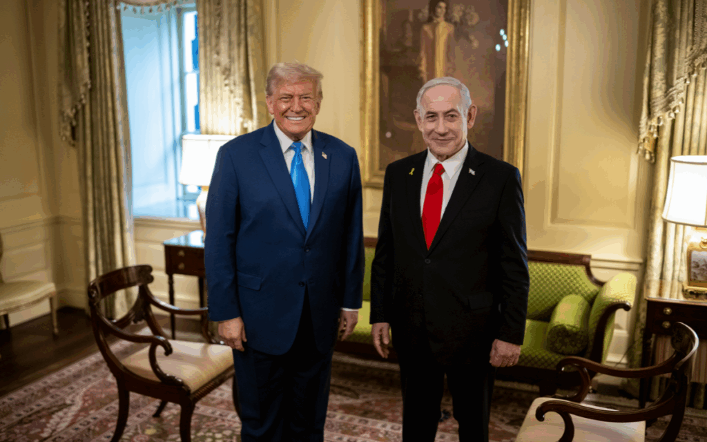 Donald Trump and Benjamin Netanyahu, 7 July 2025 (Credit: The White House)