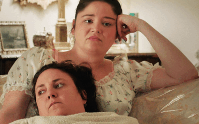 Megan Stalter and Lena Dunham as sisters in Too Much