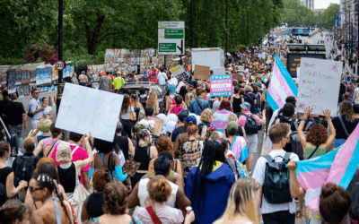 Participants in London Trans Pride, 2023 (Credit: Wikimedia Commons/Jwslubbock)