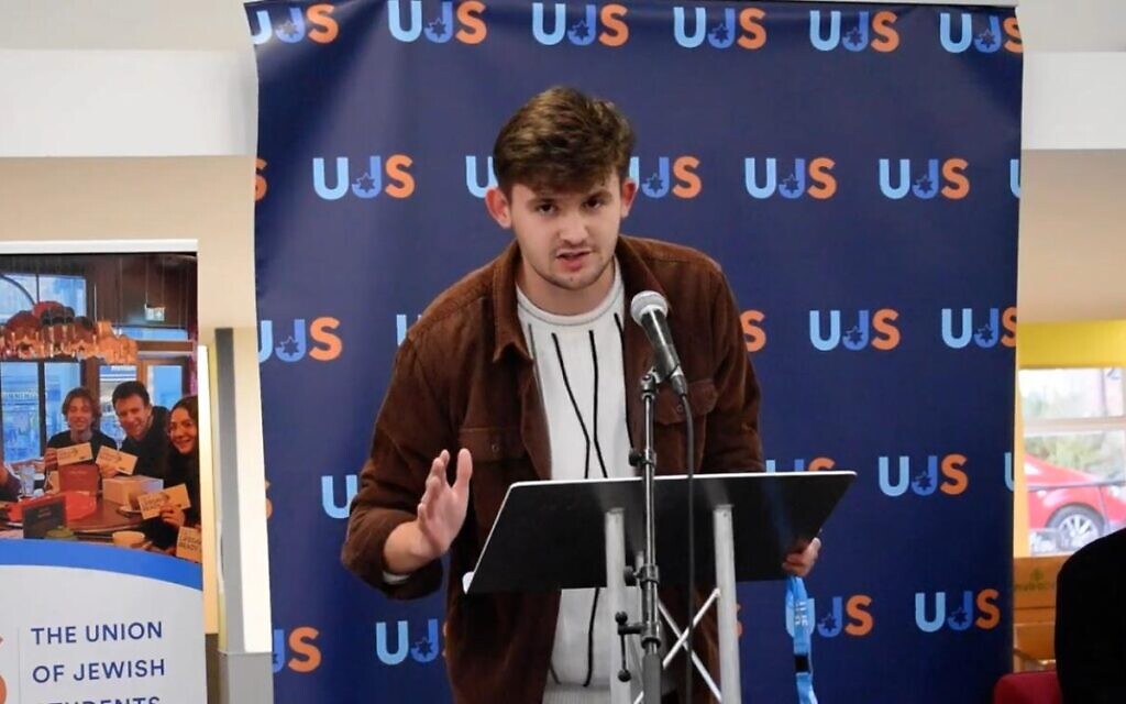 Louis Danker, speaking at UJS Conference. Pic: Courtesy
