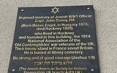 AJEX World War I Commemorative Plaque to Captain John Patrick Danny AJEX World War I Commemorative Plaque to Captain John Patrick Danny