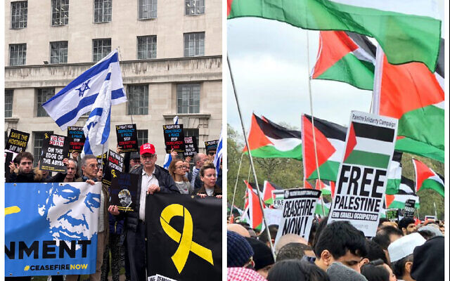 Pro-Israel and pro-Palestine protests in London reflect rising tensions between communities since 7 October