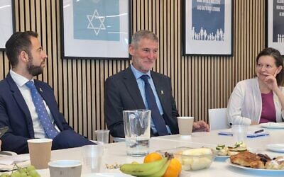 Photo: L-R Phil Rosenberg, Yair Golan, Mandy WInston