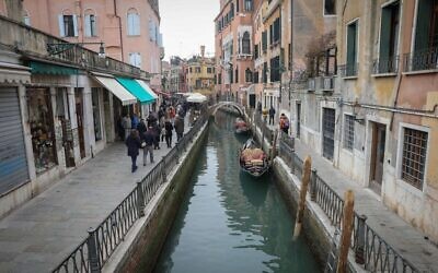 Venice. Screenshot: Israel Hayom Twitter/X
