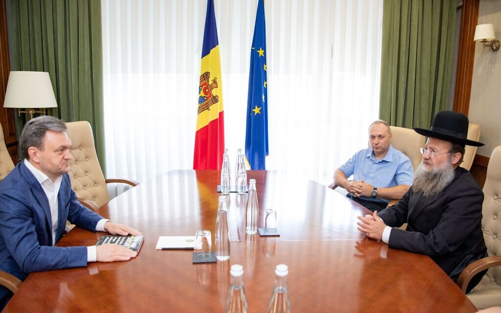 Meeting between Moldova's PM and Chief Rabbi, August 7 2025. Pic: PM's office