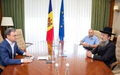 Meeting between Moldova's PM and Chief Rabbi, August 7 2025. Pic: PM's office