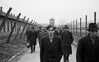 Fabricated AI image of Auschwitz prisoners, posted by the Facebook page 90’s History