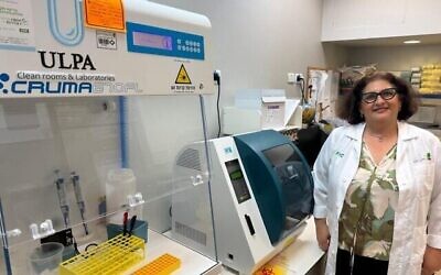 Prof Idit Maya in her lab at Rabin Medical Centre. Photo Credit: Howard Blas