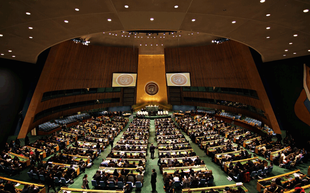 The UN's General Assembly Hall (Credit: Wikimedia Commons/Basil D Soufi)