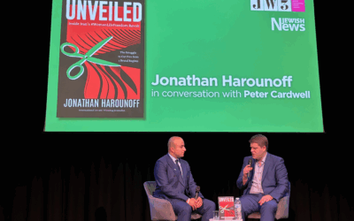 Jonathan Harounoff discusses his new book Unveiled with Peter Cardwell at JW3.