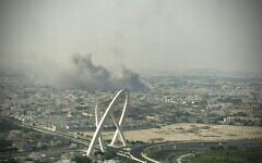 Smoke rises over Doha following reported explosions, 9 September, 2025.
Photo: X Smoke rises over Doha following reported explosions, 9 September, 2025.
Photo: X