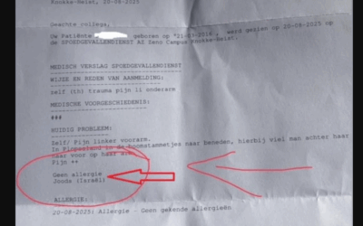 Part of the alleged medical report in question