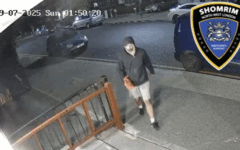 A screenshot from CCTV footage of the same suspect believed to have carried out the attacks (Credit: NW Shomrim).
