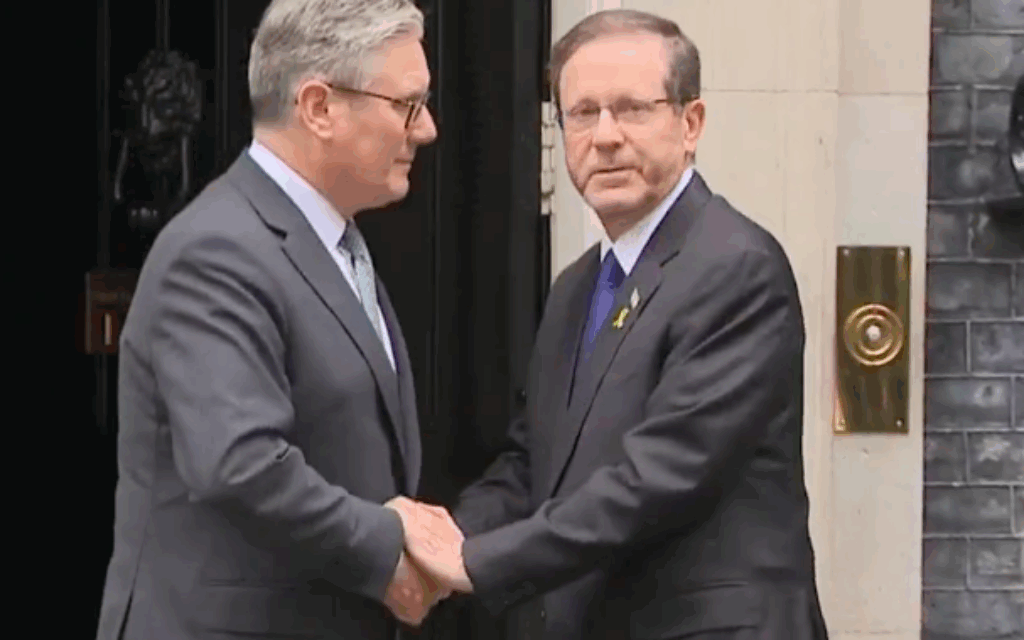 Isaac Herzog meets Keir Starmer at Downing Street