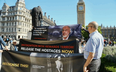 The Board's banner protest outside Parliament