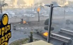 The aftermath of the Houthi drone strike, as seen via pictures shared widely on social media