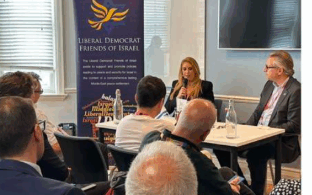 LDFI chair Gavin Stollar and Israeli MK Shelly Tal Meron