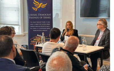 LDFI chair Gavin Stollar and Israeli MK Shelly Tal Meron