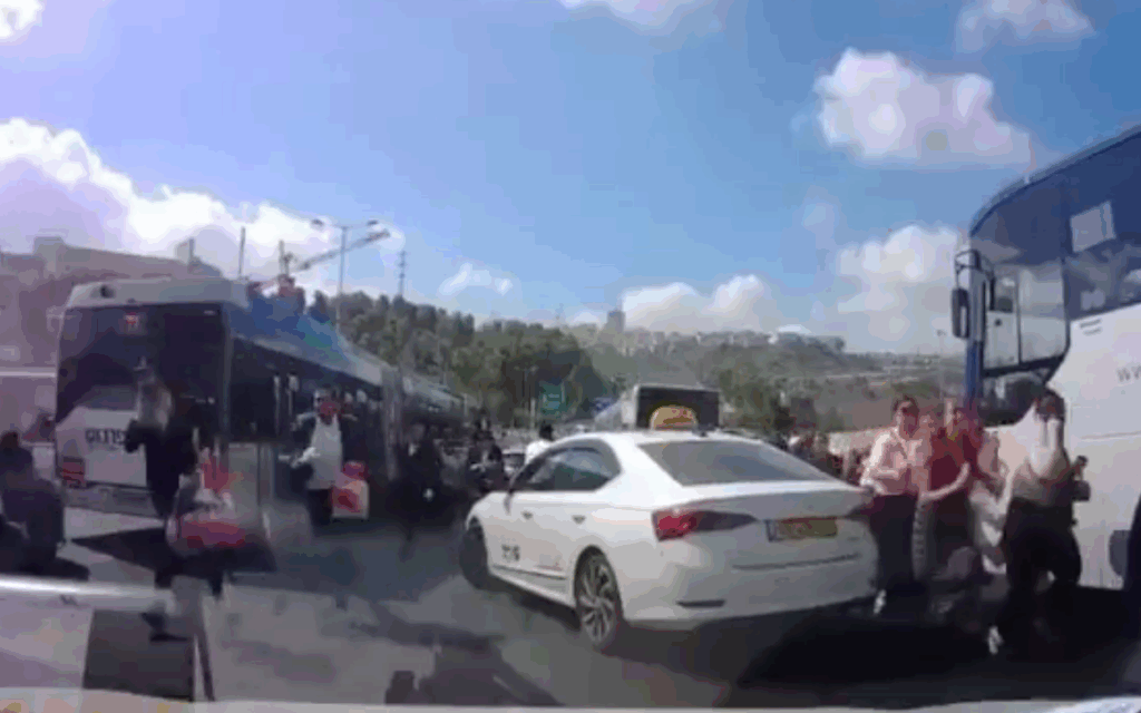 Israelis flee as two Palestinian terroists opened fire inside a bus, killing 6 and injuring 21 at the Ramot Junction in Jerusalem on Sept 6 2025