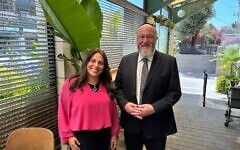The Chief Rabbi meeting Aleeza Ben Shalom in Israel The Chief Rabbi meeting Aleeza Ben Shalom in Israel