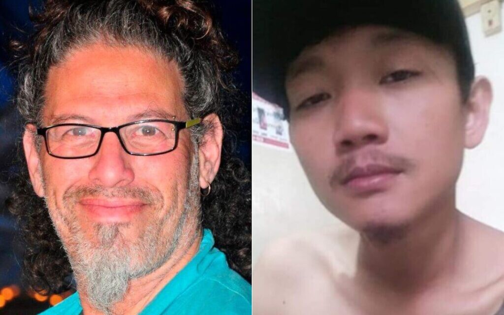 The bodies of murdered Ronen Engel (left) and Sonthaya Oakkharasri, were returned to Israel by Hamas on October 18, 2025. (Courtesy)