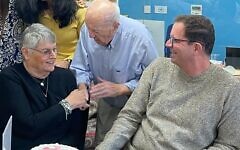 Ada-Sagi-celebrates-her-birthday-with-Noam-Sagi-and-Maurice-Peltz-member-of-Jewish-Centre-Holocaust-Survivors-Centre Ada-Sagi-celebrates-her-birthday-with-Noam-Sagi-and-Maurice-Peltz-member-of-Jewish-Centre-Holocaust-Survivors-Centre