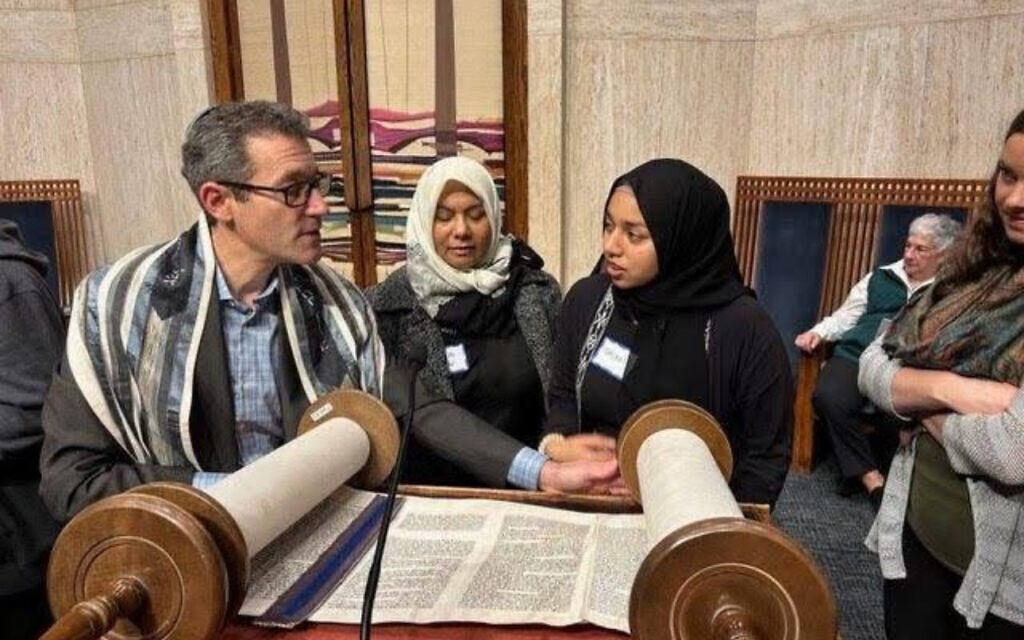 Muslim visitors engage with Jewish tradition during an HLRS interfaith programme in Haifa. Credit: Haifa Laboratory for Religious Studies/Facebook
