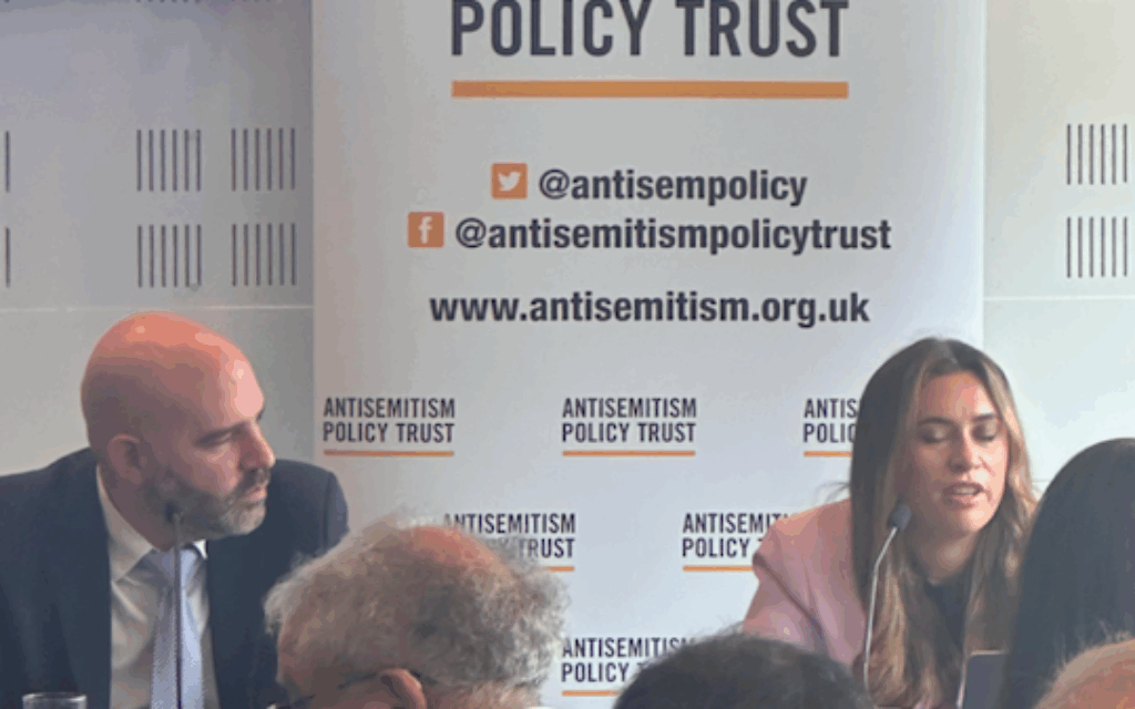 Danny Stone and Nicola Richards on panel at Policy Trust event