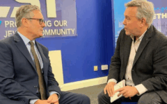 Keir Starmer speaks with JN's Lee Harpin at the CST office in London