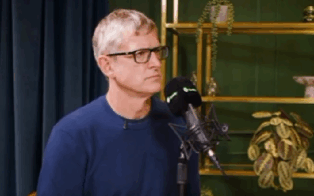 Louis Theroux during his interview with Bob Vylan