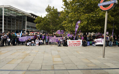 Supporters of Friends of Standing Together hold a vigil outside King’s Cross station to mark two years since the 7 October Hamas attacks, calling for peace, equality and an end to violence.
Photo credit:
Jack Zabaroff