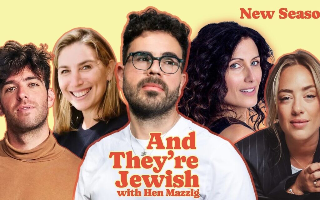 Hen Mazzig with guests from the new season of And They’re Jewish. Photo: YouTube