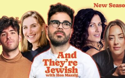 Hen Mazzig with guests from the new season of And They’re Jewish. Photo: YouTube