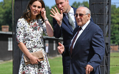 Photo dated 18/07/17 of (then) The Duke and Duchess of Cambridge meets survivor Manfred Goldberg as they visit the former Nazi concentration camp at Stutthof, near Gdansk, Poland. King Charles III and senior royals have paid tribute to the "extraordinary dignity, resolve and courage" of Holocaust survivor and educator Manfred Goldberg who died aged 95. The King said that "it meant more to me than I can ever say to have been able to wish the fondest of farewells, a few weeks ago, to a truly special human being". Issue date: Friday November 7, 2025. PA Photo. Photo credit should read: Bruce Adams/Daily Mail/PA Wire