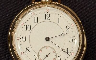 Undated handout photo of the gold pocket watch recovered from Titanic victims Isidor and Ida Straus, expected to sell for at least £800,000. Photo: Henry Aldridge and Son Ltd/PA Wire.